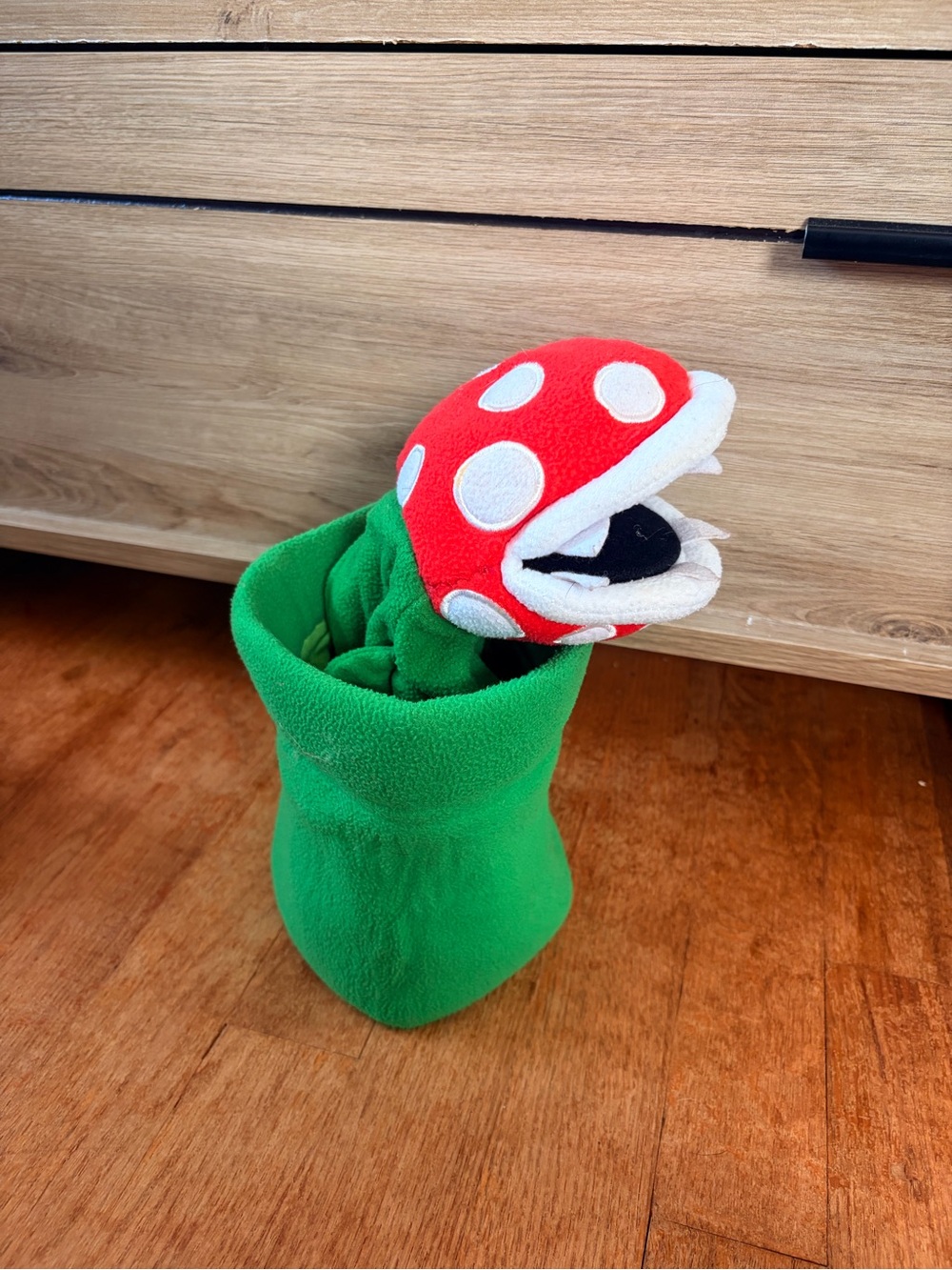 Mario  World Red & Green Plush Potted Plant Character Toy - Soft Kids Stuffy